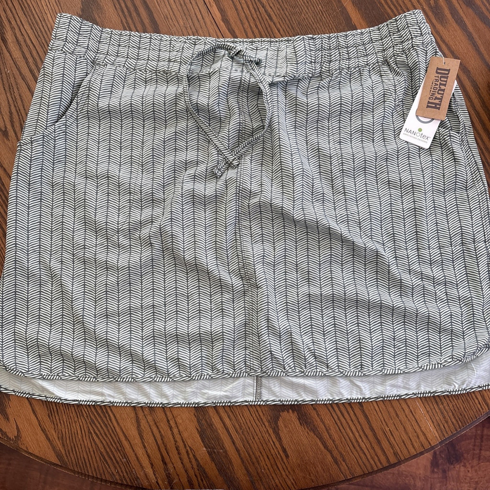 duluth trading women’s pier genius skirt green XXL